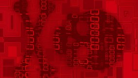 Skull and crossbones with binary code over red digital circuit background. Cybersecurity, hacking, cybercrime, threat, virus, malware - Powered by Shutterstock - Get 15% off with code: PIKWIZARD15