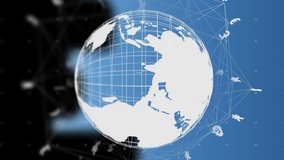 Holding digital globe with currency symbols and network connections, robotic hand. Technology, finance, cryptocurrency, future, innovation, robotics - Powered by Shutterstock - Get 15% off with code: PIKWIZARD15