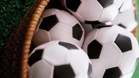 Animation of social media icons on banners over footballs in basket. global communication, digital interface and technology concept digitally generated video. - Powered by Shutterstock - Get 15% off with code: PIKWIZARD15