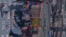 Animation of financial data processing over business people in office. global business, finances, data processing and connections concept digitally generated video. - Powered by Shutterstock - Get 15% off with code: PIKWIZARD15