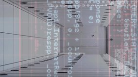 Animation of data processing over server room. Computers, data processing and digital safety concept digitally generated video. - Powered by Shutterstock - Get 15% off with code: PIKWIZARD15