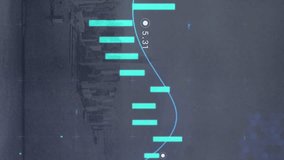 Animation of financial data processing over cityscape. Global business, finances, data processing and digital interface concept digitally generated video. - Powered by Shutterstock - Get 15% off with code: PIKWIZARD15