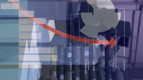 Animation of financial data processing over caucasian male worker in warehouse. Global shipping, delivery and digital interface concept digitally generated video. - Powered by Shutterstock - Get 15% off with code: PIKWIZARD15