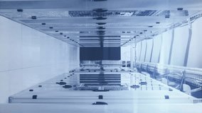 Animation of mathematical equations and data processing over server room. Global technology, computing and digital interface concept digitally generated video. - Powered by Shutterstock - Get 15% off with code: PIKWIZARD15