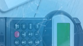Animation of bitcoins over smartphone and payment terminal. global data security, finance and contactless payments safety concept digitally generated video. - Powered by Shutterstock - Get 15% off with code: PIKWIZARD15