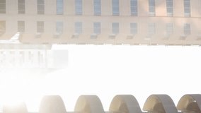 Animation of falling social media icons and arrows over cityscape. social media and communication concept digitally generated video. - Powered by Shutterstock - Get 15% off with code: PIKWIZARD15