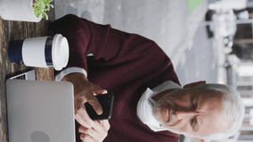 Animation of changing numbers over senior man wearing face mask. global covid 19 pandemic and vaccination concept digitally generated video. - Powered by Shutterstock - Get 15% off with code: PIKWIZARD15