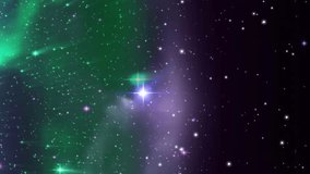 Animation of green christmas and new year fireworks exploding in starry cosmos night sky. christmas, new year, celebration, party and tradition concept digitally generated video. - Powered by Shutterstock - Get 15% off with code: PIKWIZARD15