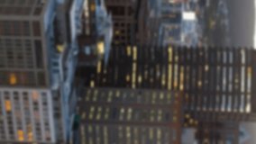 Animation of emoji icons flying over cityscape in the evening 4k - Powered by Shutterstock - Get 15% off with code: PIKWIZARD15