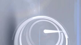 Animation of a globe spinning with a fast moving clock on a grey background 4k - Powered by Shutterstock - Get 15% off with code: PIKWIZARD15