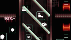 Animation of data processing and ecology icons on black background. digital interface and data processing concept digitally generated video. - Powered by Shutterstock - Get 15% off with code: PIKWIZARD15