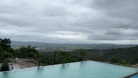 A clear swimming pool nestled in a tranquil tropical forest. Gentle breeze moves through the trees, blending luxury and nature in a peaceful, refreshing jungle retreat. - Powered by Shutterstock - Get 15% off with code: PIKWIZARD15