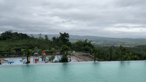A serene tropical forest with a clear-water swimming pool and gentle water rides. Soft breeze moves through the trees, offering a peaceful blend of nature and outdoor recreation. - Powered by Shutterstock - Get 15% off with code: PIKWIZARD15