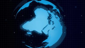 Animation of rotating globe and processing data on interface over motherboard on black background. Data, global communication and digital interface concept digitally generated video. - Powered by Shutterstock - Get 15% off with code: PIKWIZARD15