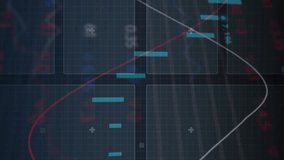 Animation of financial data processing over statistics. Global business, finances, digital interface, computing and data processing concept digitally generated video. - Powered by Shutterstock - Get 15% off with code: PIKWIZARD15