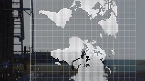 Animation of data processing over cityscape. Global business, data processing, computing and digital interface concept digitally generated video. - Powered by Shutterstock - Get 15% off with code: PIKWIZARD15