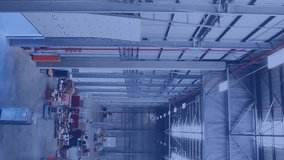 Animation of data processing on screens over warehouse. Global networks, digital interface, computing and data processing concept digitally generated video. - Powered by Shutterstock - Get 15% off with code: PIKWIZARD15