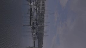 Animation of financial data processing over boats in marina. Global business, finance, data processing and global economy concept digitally generated video. - Powered by Shutterstock - Get 15% off with code: PIKWIZARD15