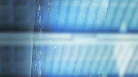 Animation of globe and robotic hand over server room. global connections, digital interface and technology concept digitally generated video. - Powered by Shutterstock - Get 15% off with code: PIKWIZARD15