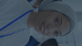 Animation of data processing over diverse business people at meeting. global business, finances, connections and digital interface concept digitally generated video. - Powered by Shutterstock - Get 15% off with code: PIKWIZARD15