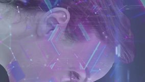 Animation of binary coding data processing over male rugby players. Global business finances connections and digital interface concept digitally generated video. - Powered by Shutterstock - Get 15% off with code: PIKWIZARD15