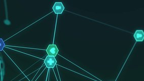 Animation of brain and research data processing with network of connected icons, on black. global medical research technology, digital data and communication concept, digitally generated video. - Powered by Shutterstock - Get 15% off with code: PIKWIZARD15