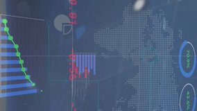 Animation of data processing online security padlock and circuit board. Global data processing connections technology and digital interface concept digitally generated image. - Powered by Shutterstock - Get 15% off with code: PIKWIZARD15