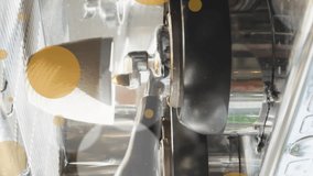 Animation of yellow dots over barista making coffee. Global business, finances, data processing and digital interface concept digitally generated video. - Powered by Shutterstock - Get 15% off with code: PIKWIZARD15