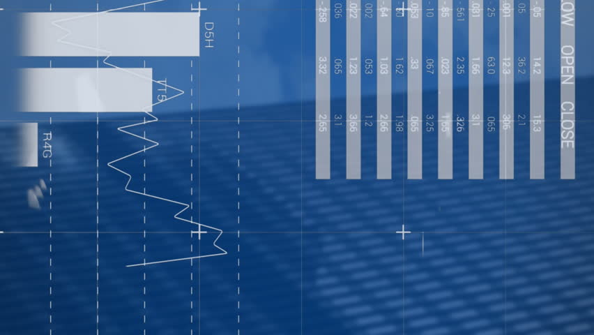 Animation of white colored infographic interface over modern building against cloudy sky. Digital composite, multiple exposure, report, business, progress, global and architecture concept. - Powered by Shutterstock - Get 15% off with code: PIKWIZARD15