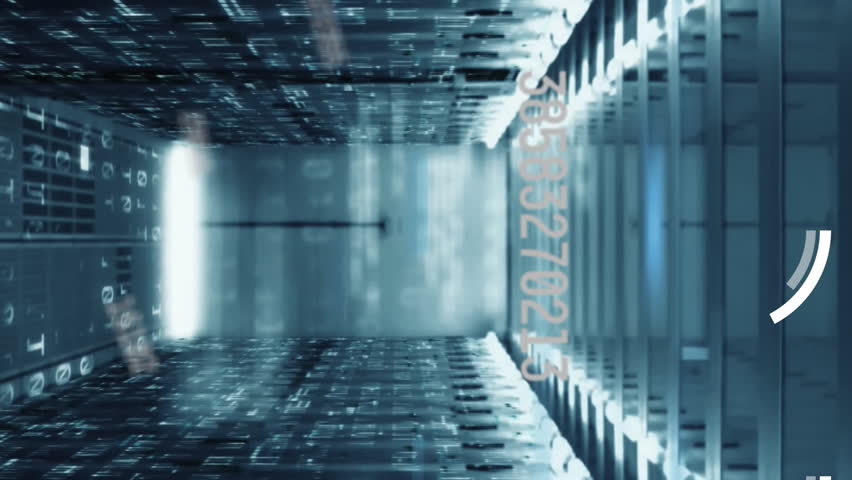 Animation of loading circles with numbers and codes over network server room. Digital composite, computer language, progress, technology, network security and data center concept. - Powered by Shutterstock - Get 15% off with code: PIKWIZARD15