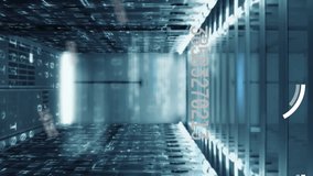 Animation of loading circles with numbers and codes over network server room. Digital composite, computer language, progress, technology, network security and data center concept. - Powered by Shutterstock - Get 15% off with code: PIKWIZARD15