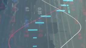 Animation of social media icons, statistical, stock market data processing against cityscape. Global economy and social media networking technology concept - Powered by Shutterstock - Get 15% off with code: PIKWIZARD15