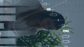 Statistical data processing against caucasian businessman and businesswoman discussing at office. business data and analytics technology concept - Powered by Shutterstock - Get 15% off with code: PIKWIZARD15