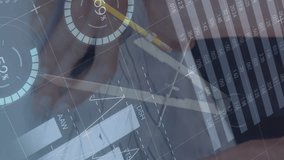 Animation of statistics and data processing over caucasian architects working. global data processing and business concept digitally generated video. - Powered by Shutterstock - Get 15% off with code: PIKWIZARD15