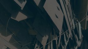 Animation of financial data processing over grid network against scrap metal at junkyard. Global business and recycling concept - Powered by Shutterstock - Get 15% off with code: PIKWIZARD15