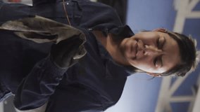 Animation of social media icons over african american man wearing vr headset. Global business technology and digital interface concept digitally generated video. - Powered by Shutterstock - Get 15% off with code: PIKWIZARD15