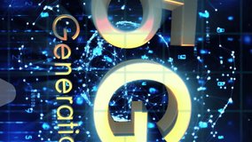 Animation of 5g, 5th generation, 6g, 6th generation text, arrows, floating dots, triangles. Digitally generated, hologram, growth, progress, communication, power supply and technology concept. - Powered by Shutterstock - Get 15% off with code: PIKWIZARD15