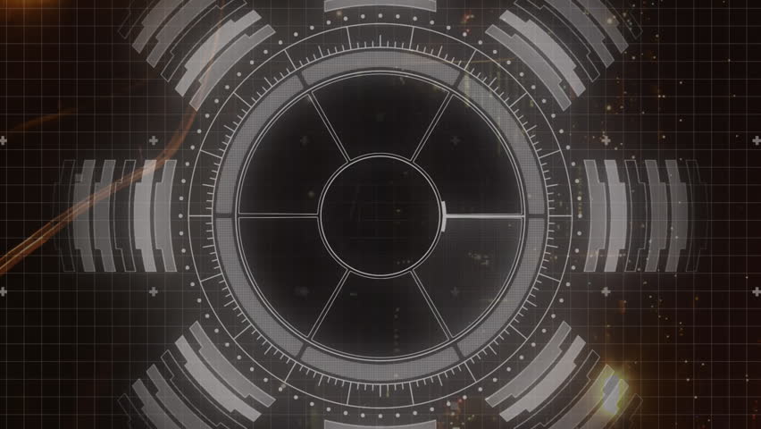 Animation of round scanner and data processing against aerial view of city traffic at night. Computer interface and business data technology concept - Powered by Shutterstock - Get 15% off with code: PIKWIZARD15