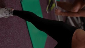 Animation of data processing over fit caucasian woman and man exercising. Global sport, fitness, computing and data processing concept digitally generated video. - Powered by Shutterstock - Get 15% off with code: PIKWIZARD15