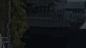 Animation of multiple graphs and stock market data over low angle view of modern skyscrapers in city. Digital composite, architecture, building, investment, trading, finance, report, technology. - Powered by Shutterstock - Get 15% off with code: PIKWIZARD15