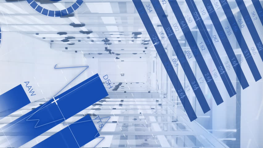 Animation of statistical data processing and light trails against computer server room. Business data storage technology concept - Powered by Shutterstock - Get 15% off with code: PIKWIZARD15