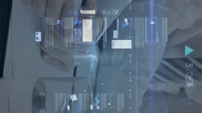 Animation of statistics and financial data processing over business people in meeting. global business, connections and data processing concept digitally generated video. - Powered by Shutterstock - Get 15% off with code: PIKWIZARD15