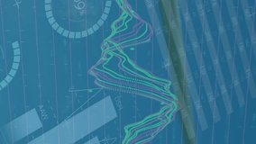 Animation of statistics and data processing on blue background. environment, renewable energy and sustainability concept digitally generated video. - Powered by Shutterstock - Get 15% off with code: PIKWIZARD15