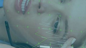 Animation of graphs, changing numbers over caucasian customer representative taking with customer. Digital composite, multiple exposure, report, business, growth, call center and technology concept. - Powered by Shutterstock - Get 15% off with code: PIKWIZARD15