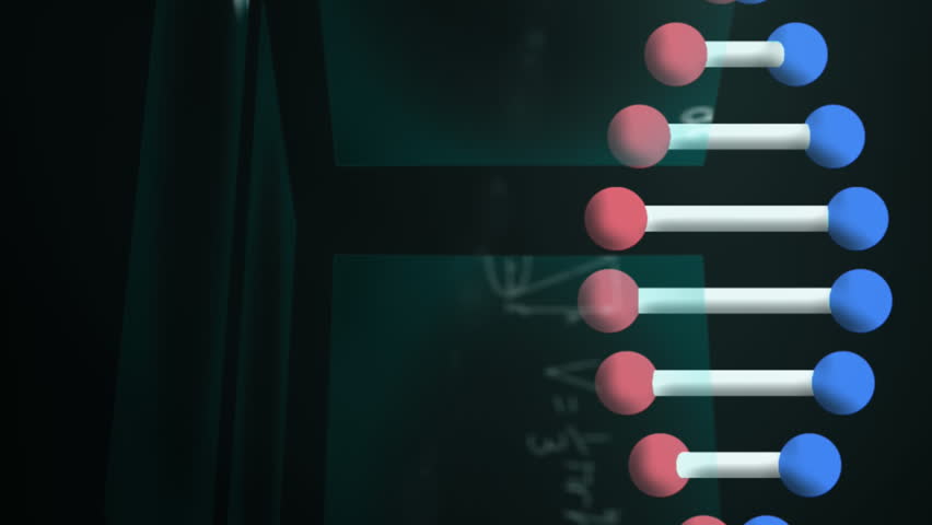 Animation of dna strand spinning, data processing and mathematical equations over screens. global science, data processing, technology and connection concept digitally generated video. - Powered by Shutterstock - Get 15% off with code: PIKWIZARD15