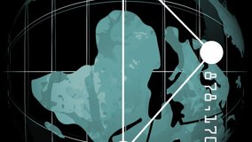 Animation of mathematical data processing over globe on black background. Global science, business, finance, connections, computing and data processing concept digitally generated video. - Powered by Shutterstock - Get 15% off with code: PIKWIZARD15