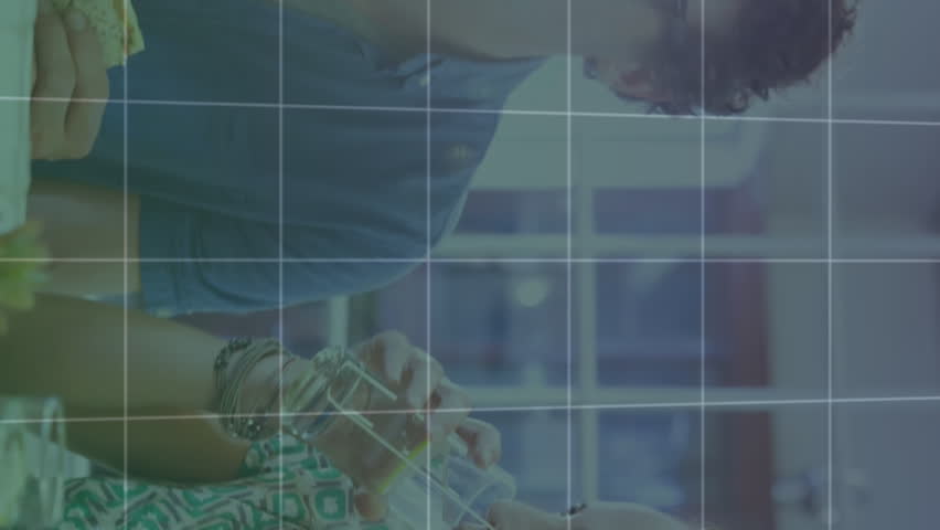 Animation of financial data processing over group of diverse business people. global business, finances, data processing and digital interface concept digitally generated video. - Powered by Shutterstock - Get 15% off with code: PIKWIZARD15