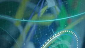 Animation of 5g text, scopes scanning and data processing over server. Global connections, data processing and digital interface concept digitally generated video. - Powered by Shutterstock - Get 15% off with code: PIKWIZARD15