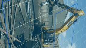 Animation of financial data processing over grid and landfill site. Global technology, finances and digital interface concept digitally generated video. - Powered by Shutterstock - Get 15% off with code: PIKWIZARD15