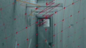 Animation of data, graphs with grids moving on rotating globe against building interior. Digital composite, global business, technology, finance, economy, development, architecture. - Powered by Shutterstock - Get 15% off with code: PIKWIZARD15